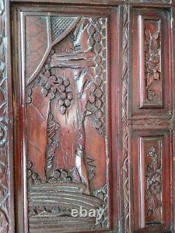 Vintage/antique Chinese Hand Carved Wood Trunk/chest Mahogany L 28.5 H 13 W 17