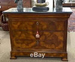 Vintage dresser Maitland Smith four drawer mahogany chest French Empire style