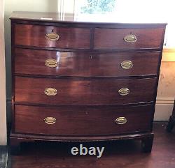 WRG5009 Duncan Phyfe Mahogany and Pine Inlaid Wood Chest of Drawers Dresser with