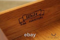 White Fine Furniture Chippendale Style Mahogany Bachelors Chest of Drawers