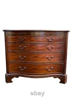 William Tillman Chippendale Style Mahogany Serpentine Chest from England