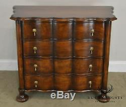 William and Mary Style Custom Mahogany Serpentine Chest of Drawers