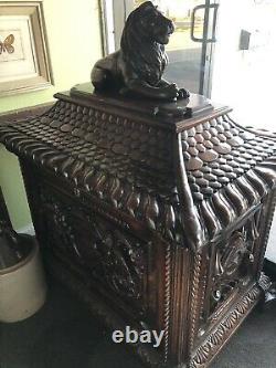 Wooden carved Mahogany Hope Chest